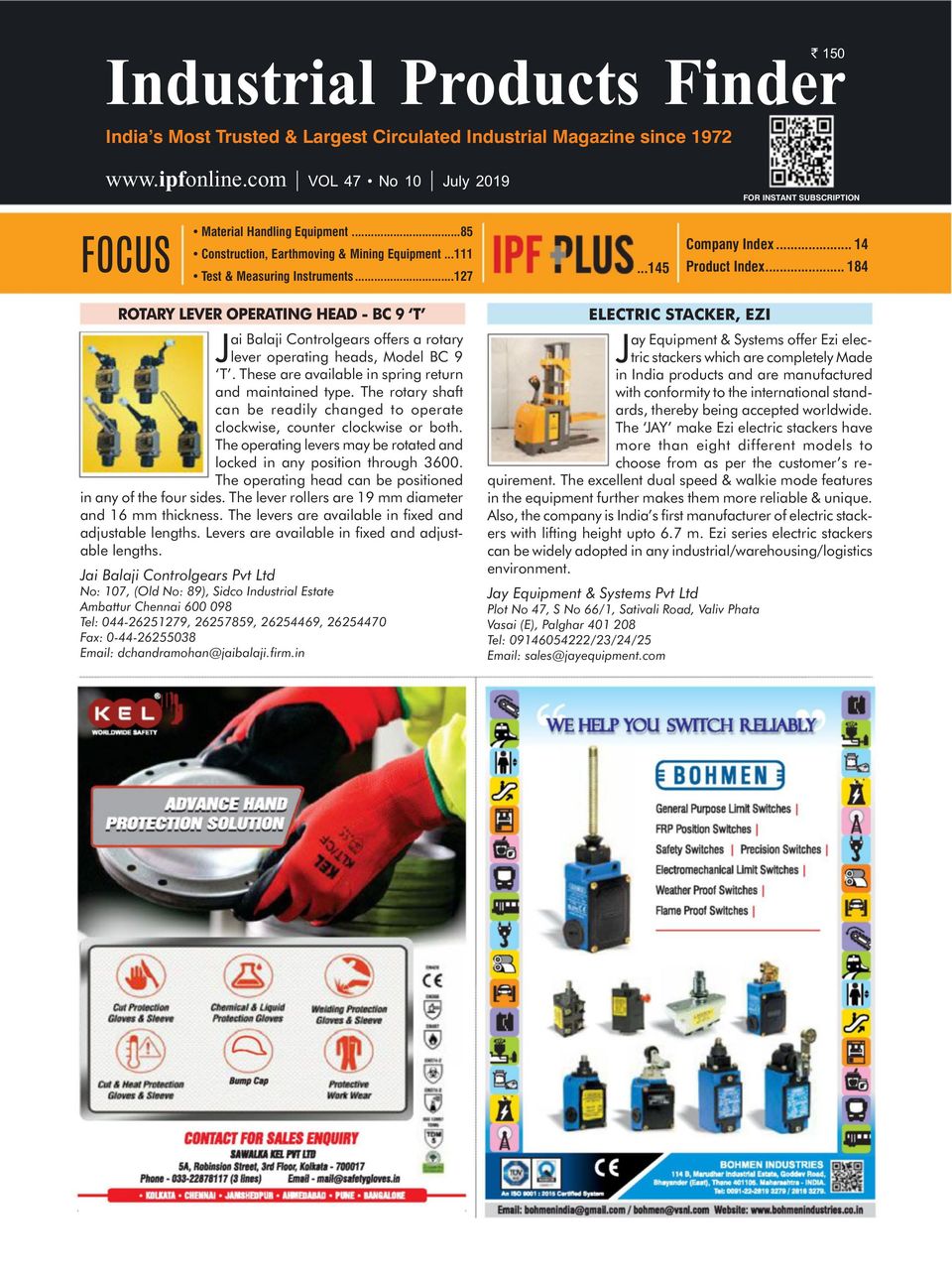Industrial Products FinderJuly 2019 Magazine